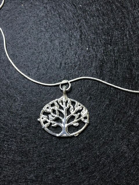 Oval Tree of Life Pendant w/Necklace