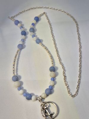 Tiger Skin Jasper Fire Polished Bead Lanyard – Adjustable Hemp Cord with Keyring &amp; Clasp