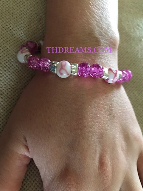 Handcrafted Cancer Awareness Stretch Bracelet – Support, Strength, and Style