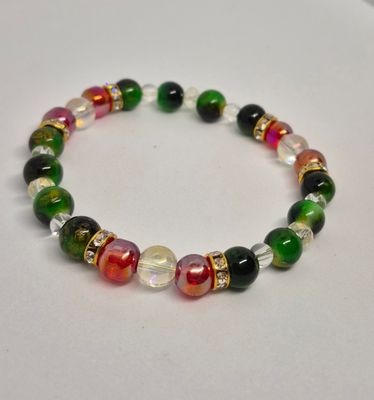 Christmas Dazzle Stretch Bracelet – Sparkle and Shine for the Holidays