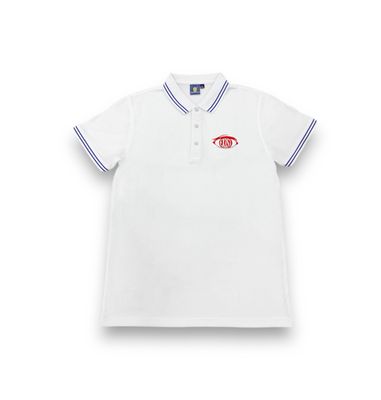 POLO SHIRT WHITE WITH RED LOGO