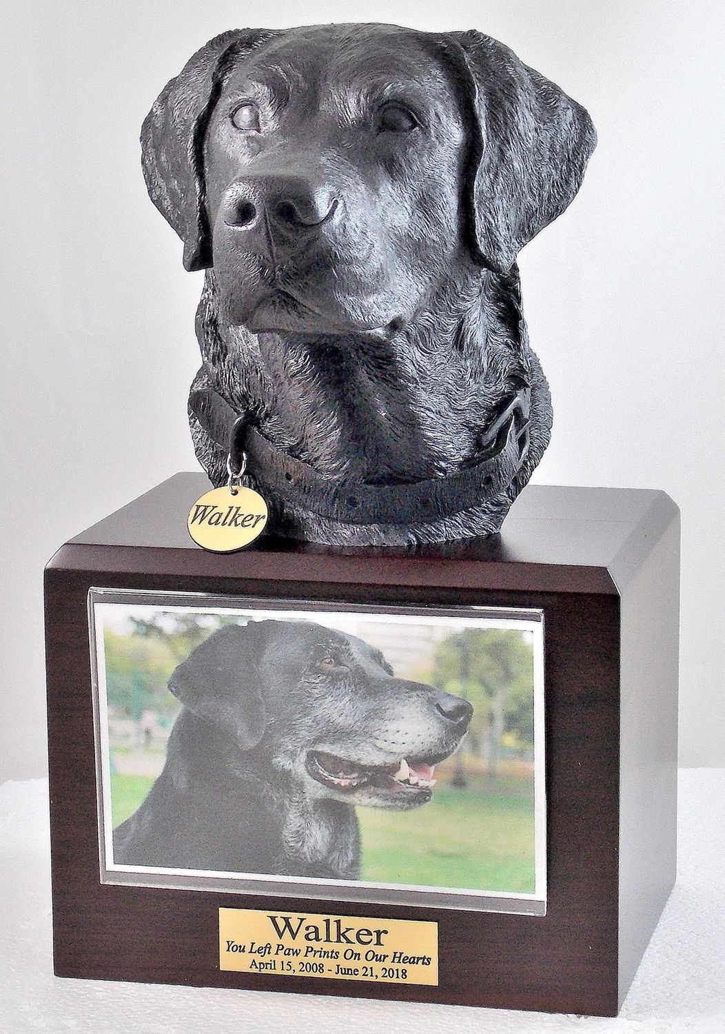 Black Labrador Retriever Dog Memorial Urn