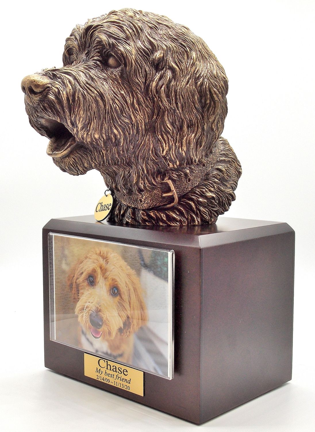 Golden Doodle Dog Memorial Urn