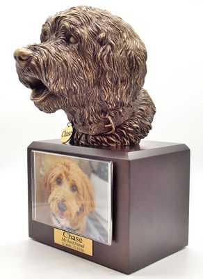 Golden Doodle Dog Memorial Urn