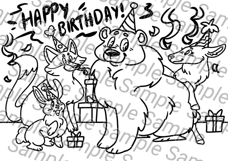 Happy Birthday! - Downloadable Colouring Page