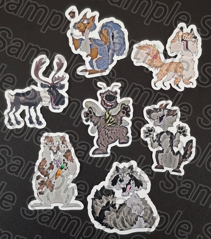 Forest Animals - 7pc Sticker Set