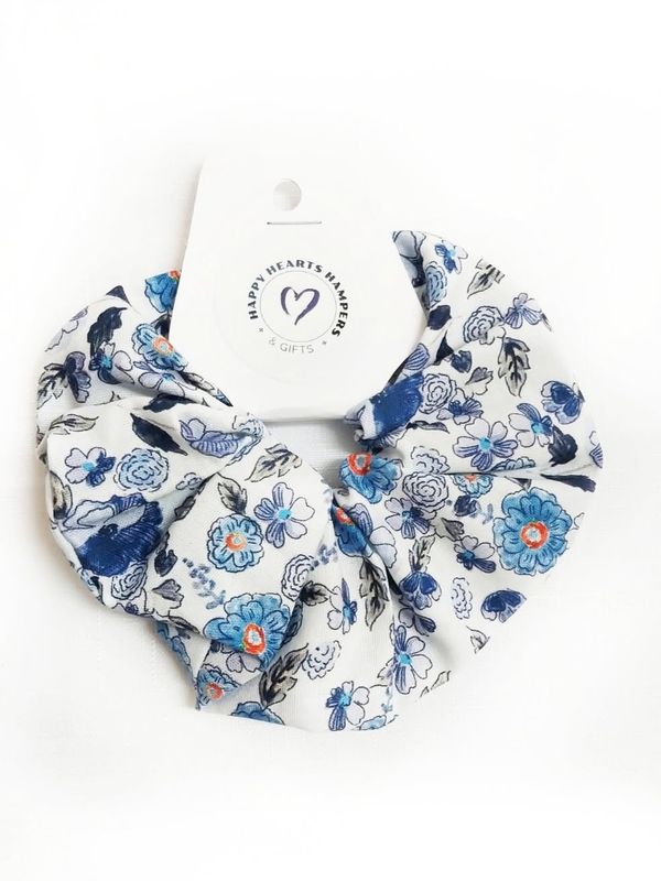 Scrunchie - Blue Flower
