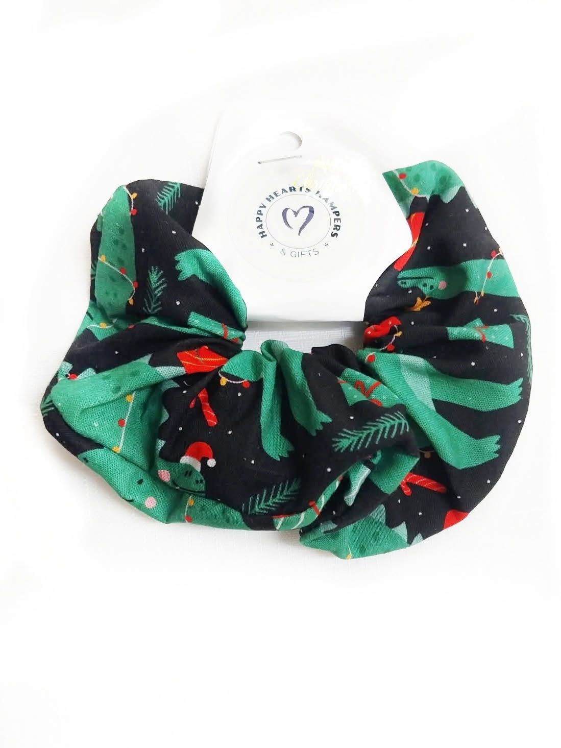 Scrunchie - Christmas Dinosaur