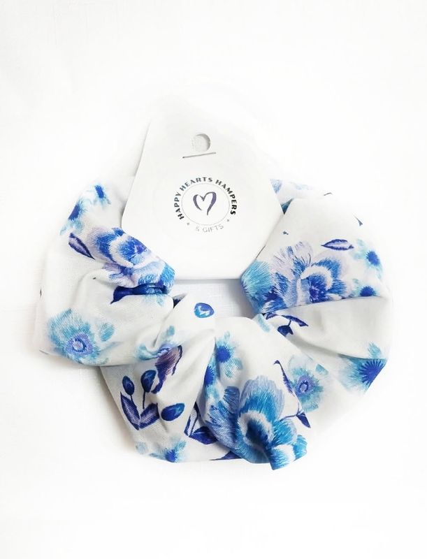 Scrunchie - Blue Flower 2