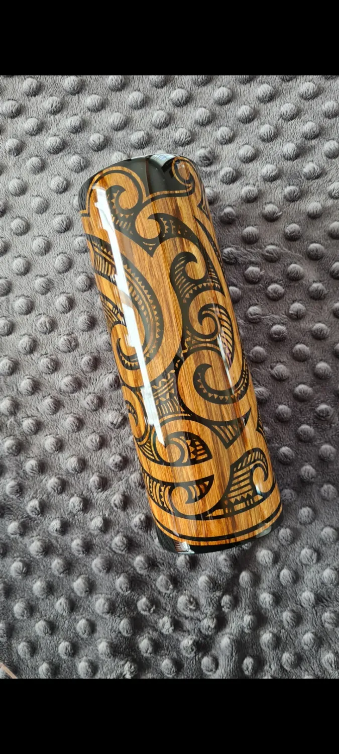 Woodgrain Kōwhaiwhai Tumbler