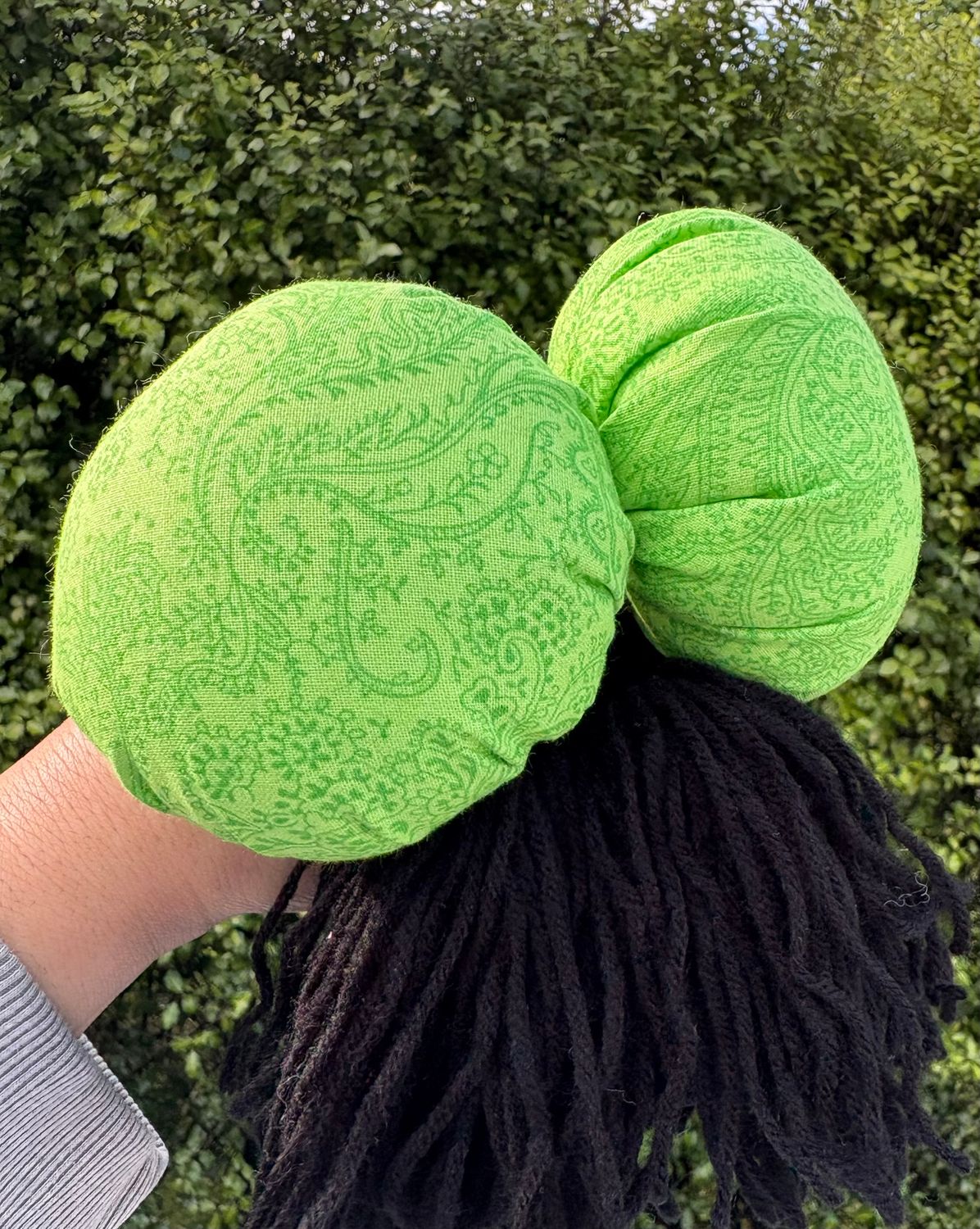 Short Poi - Lime Green Paisley