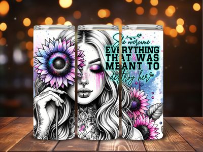 She overcame everything that was meant to destroy her. 600ml Tumbler