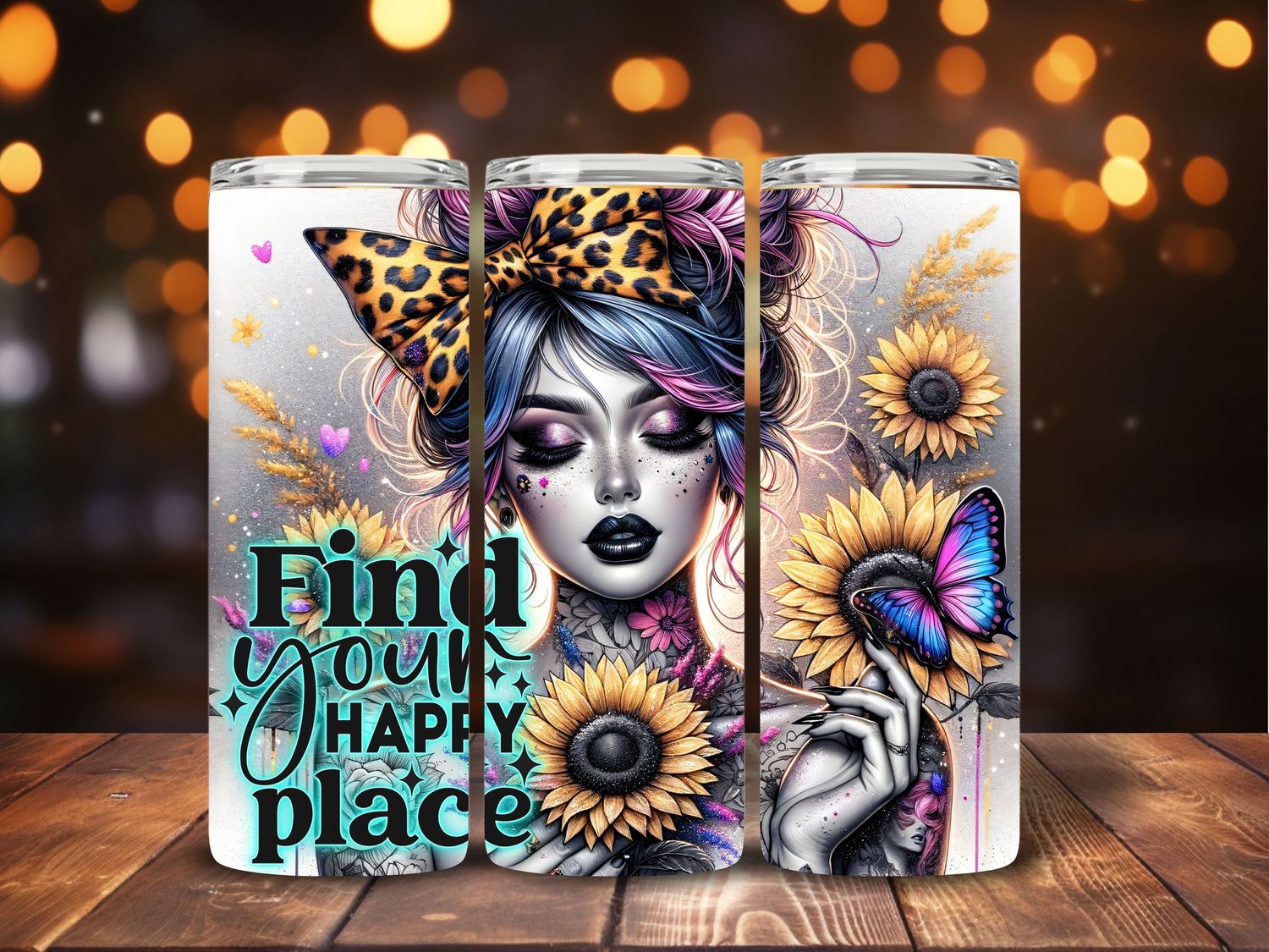 Find your happy place. 600ml Tumbler