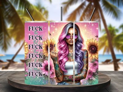 F### this, pink. 600ml Tumbler