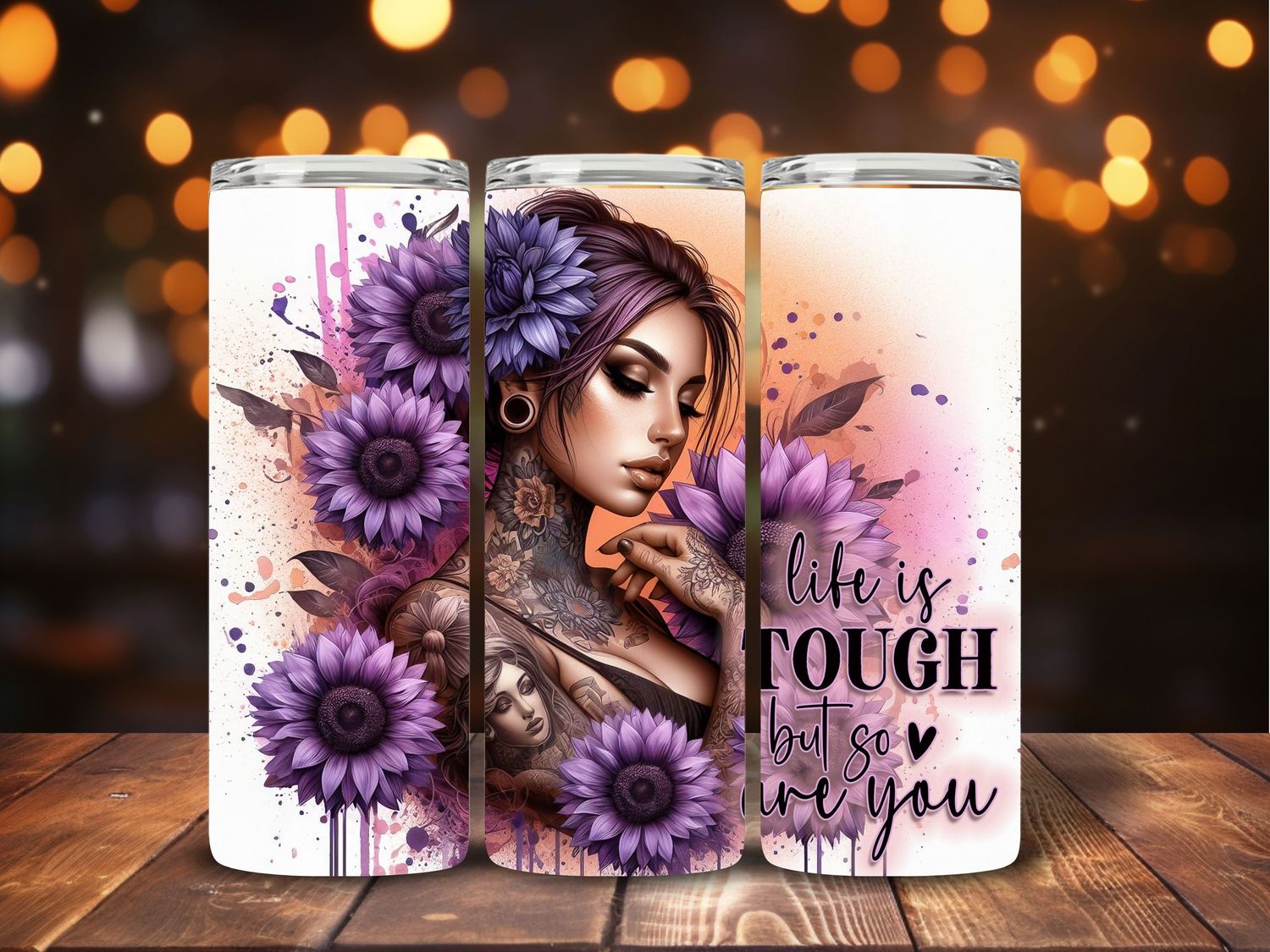 Life is tough but so are you. 600ml Tumbler