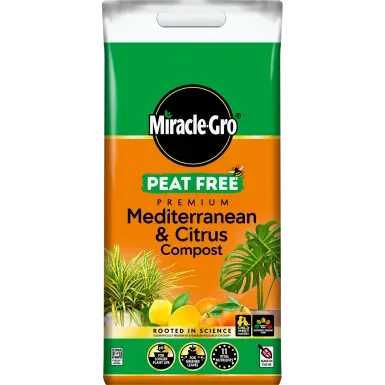 Miracle-Gro Peat Free Premium Mediterranean &amp; Citrus Compost 10L