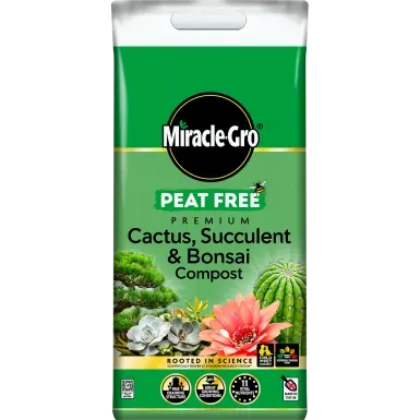 Miracle-Gro Peat Free Cactus, Succulent &amp; Bonsai Compost 10L