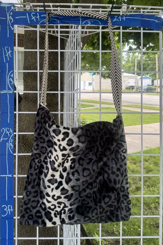 Black and White Cheetah Print Purse