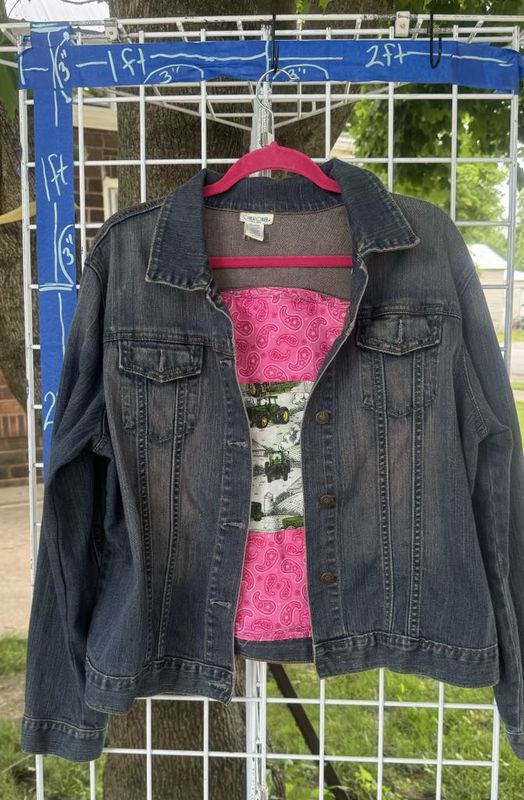 Upcycled John Deer Jean Jacket