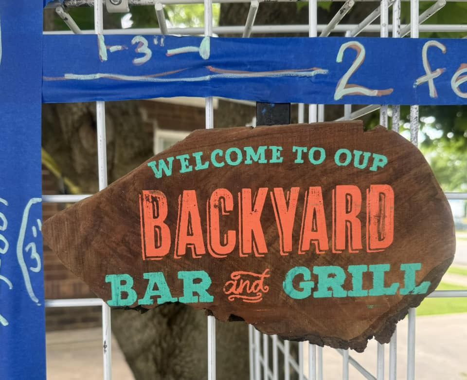 Backyard Bar &amp; Grill Sign