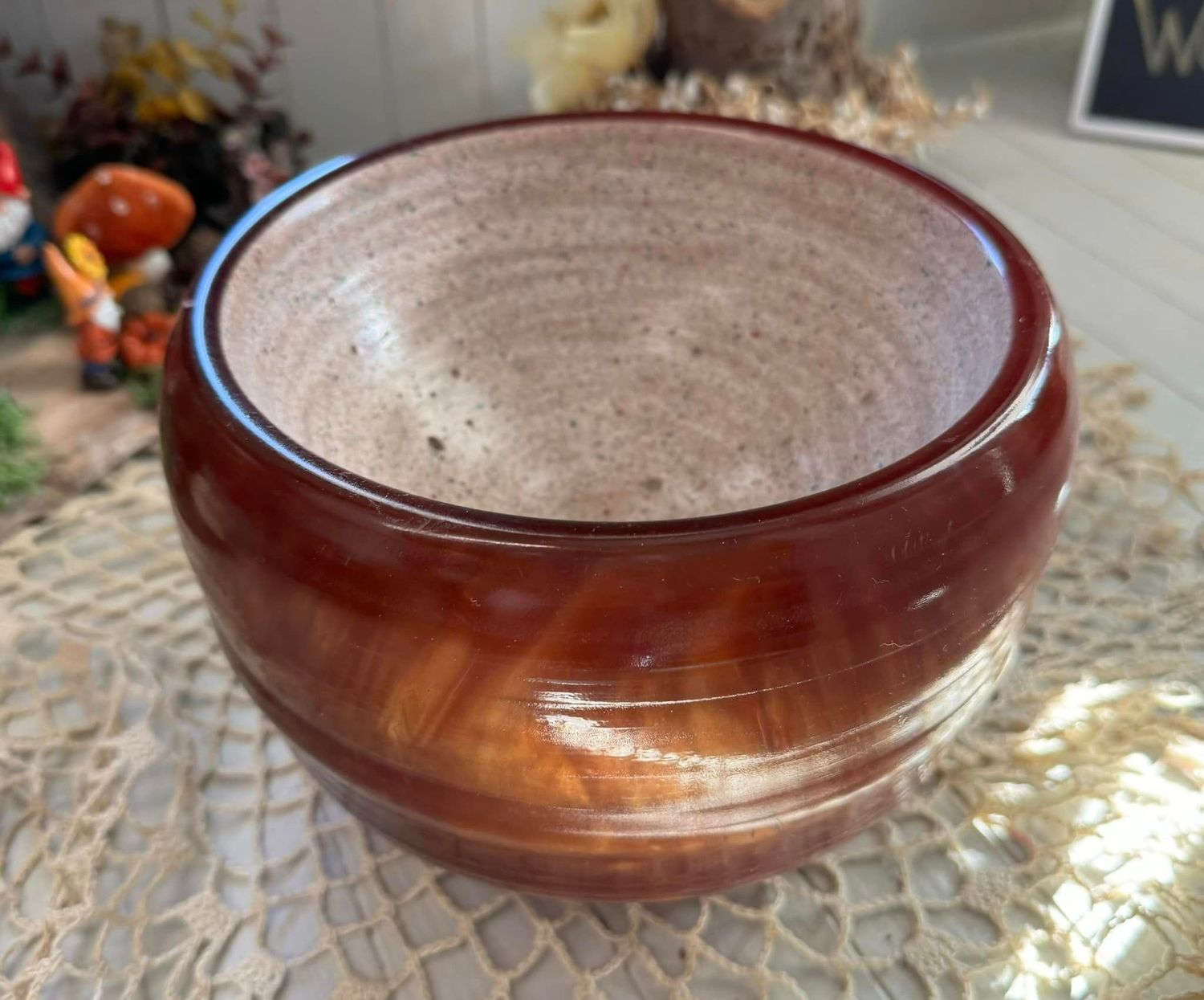 Large Bowling Ball Bowl - Brown