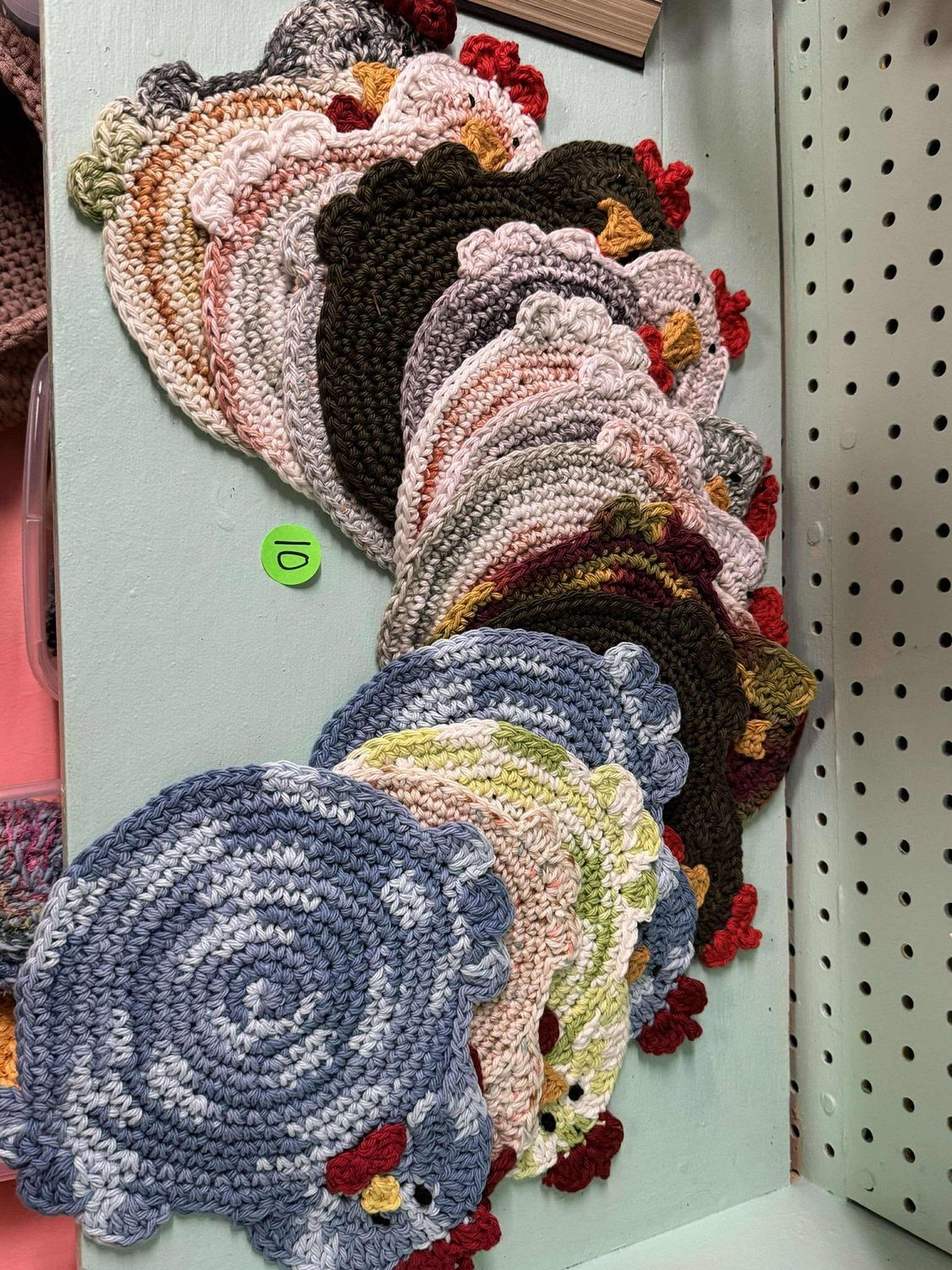 Crocheted Hen Dishcloths