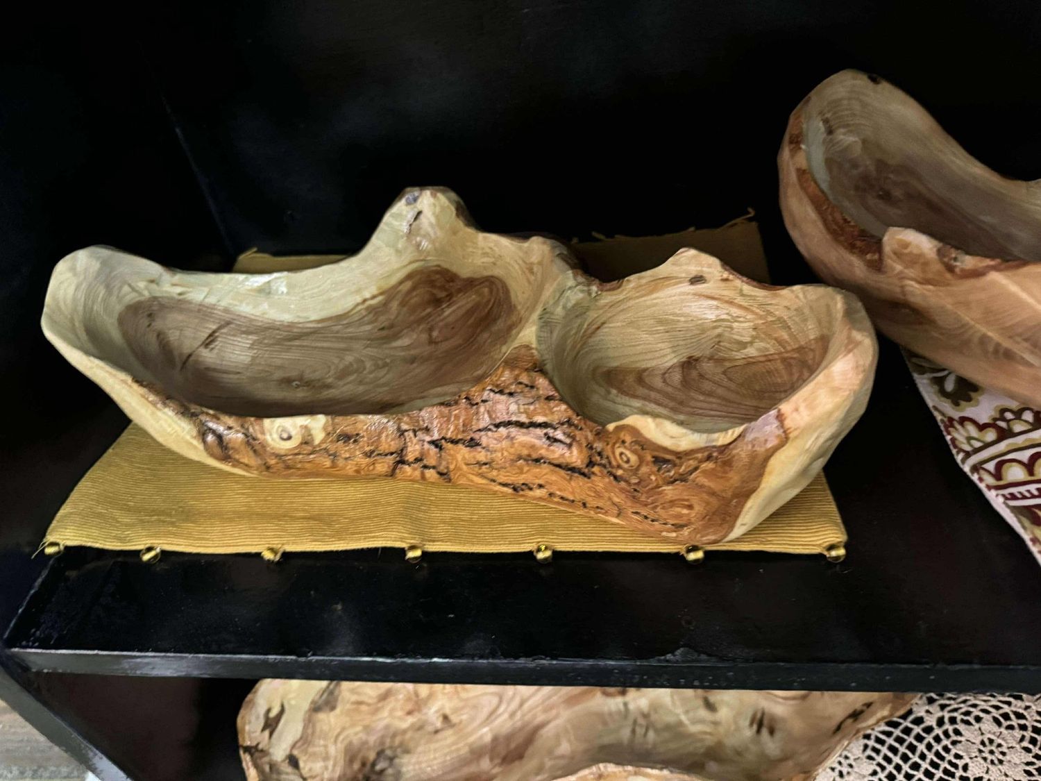 2-part light wood bowl