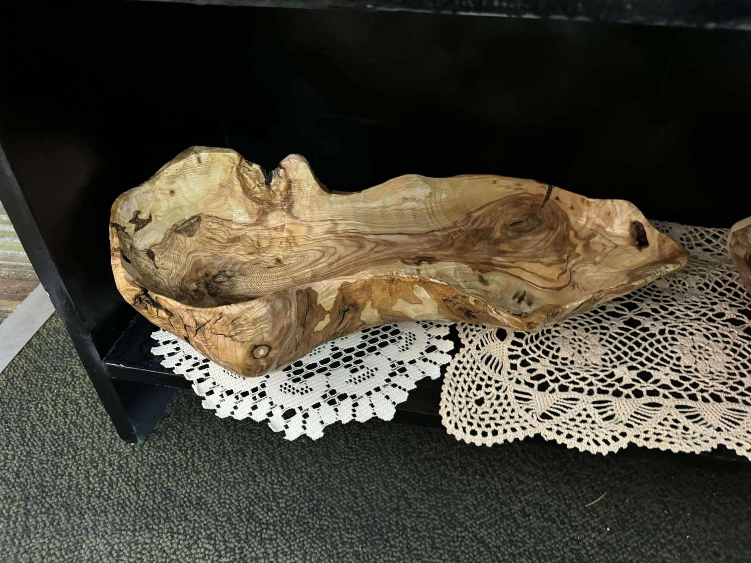 Long light wooden bowl