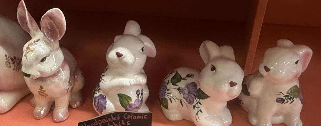Handpainted Ceramic Bunnies