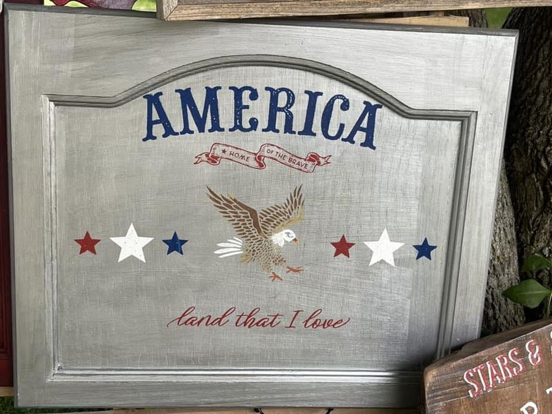 Silver AMERICA Sign