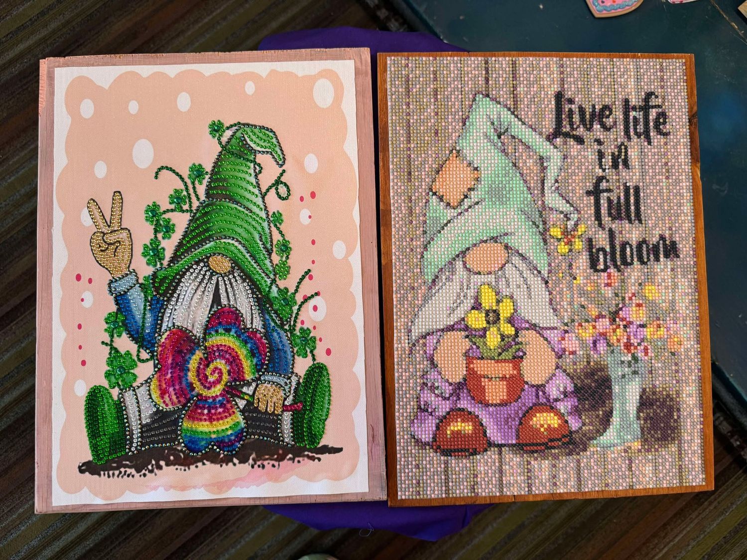 KK Happy Leprechan &amp; Gnome on Wood
