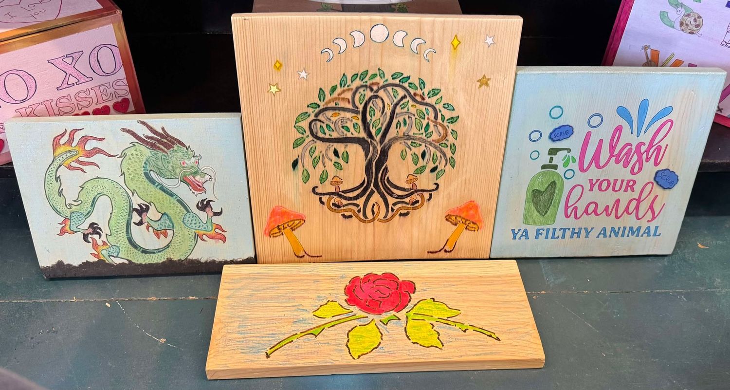 KK Large Painted Wooden Sign
