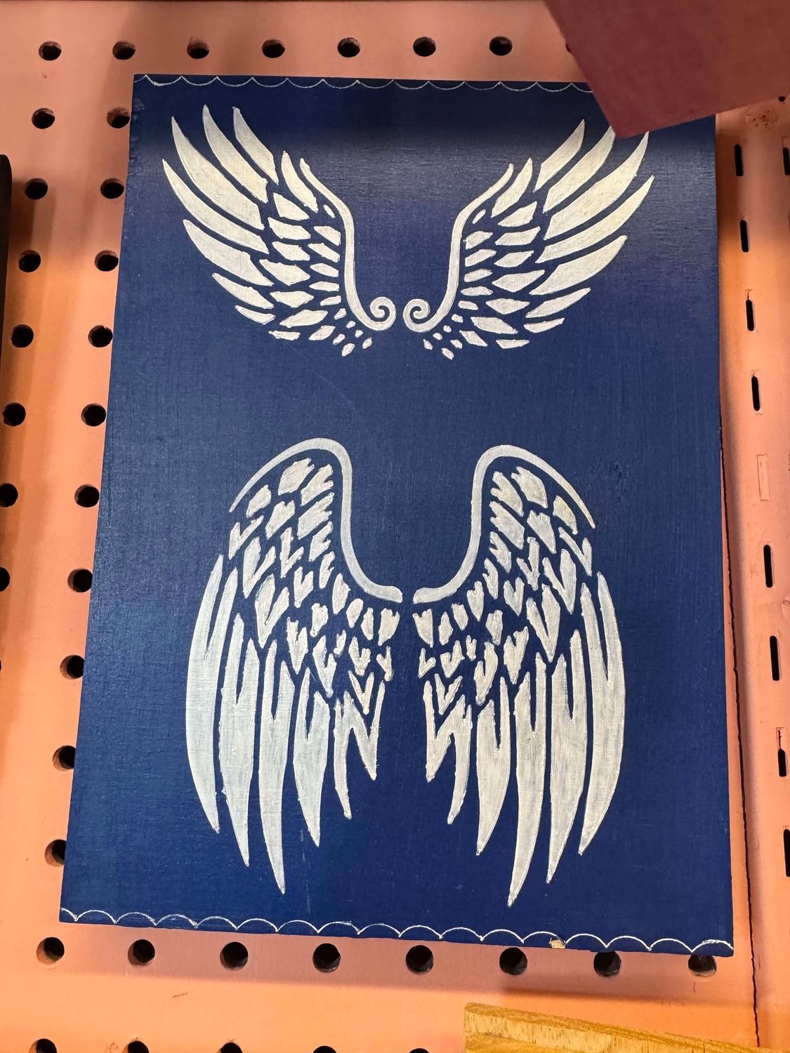 KK Angel Wings on Wood