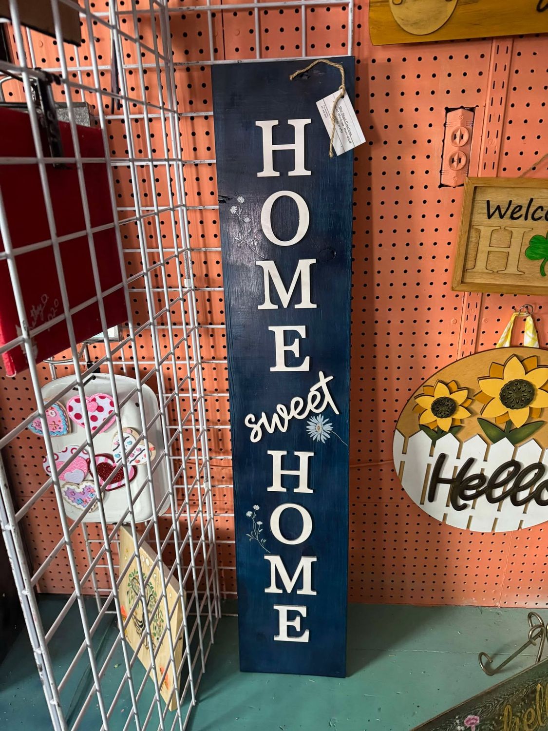 Tall HOME leaner Sign