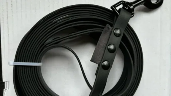 Biothane wandellijn (open einde) - 10 meter - zwart
