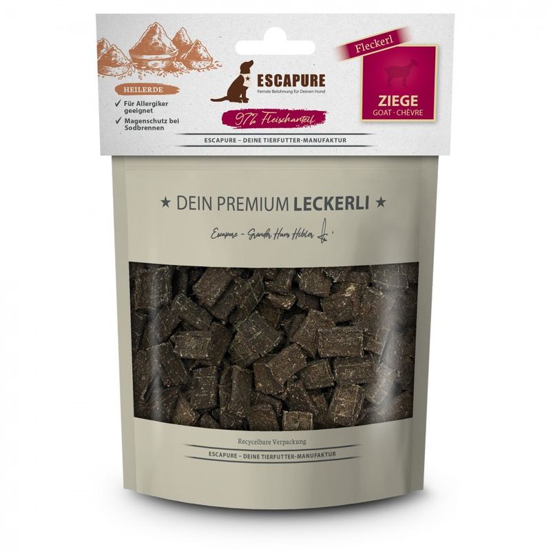 Escapure trainingshapjes Fleckerl geit met heilaarde, 150 g
