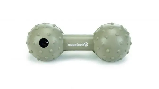 Halter en Bel - hondenspeeltje  (Beeztees) - Beige - 20x5x4