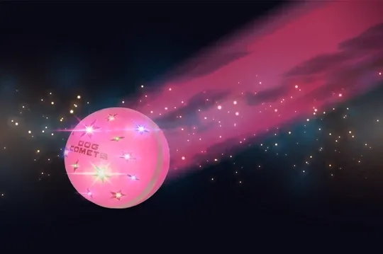 Interactieve Dog Comets speelbal, Helix Oranje, Roze of Groen