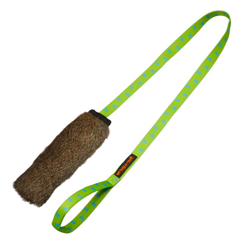 Tug-e Nuff Rabbit Fur Squeaky Chaser