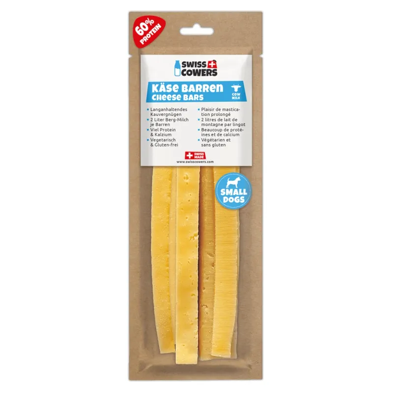 Kauw kaassnack van SwissCowers Cheese Bars (div soorten)