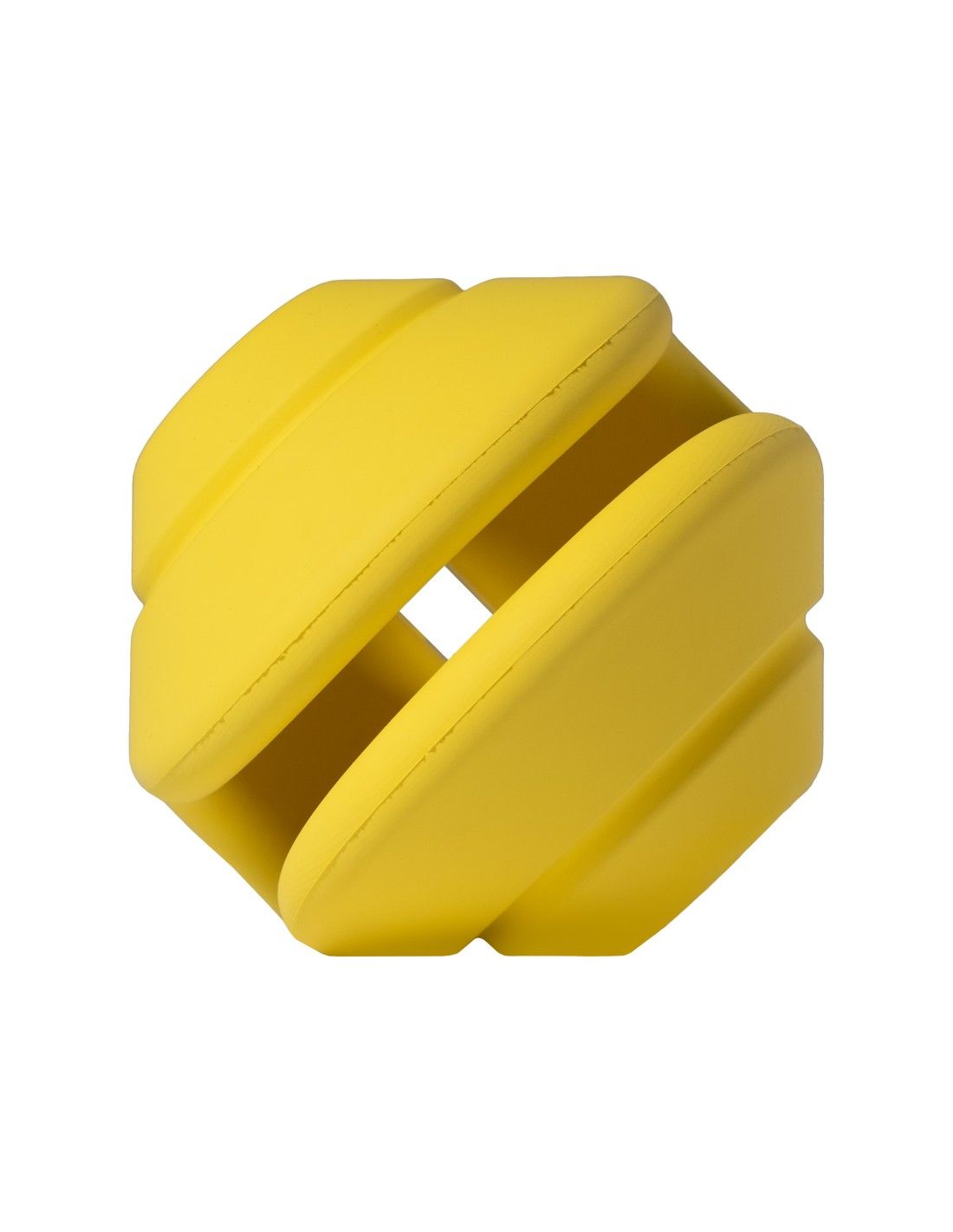 Kauwspeeltje, te vullen met lekkers Chewtastic Geometrics Fillables, Bal Geel
