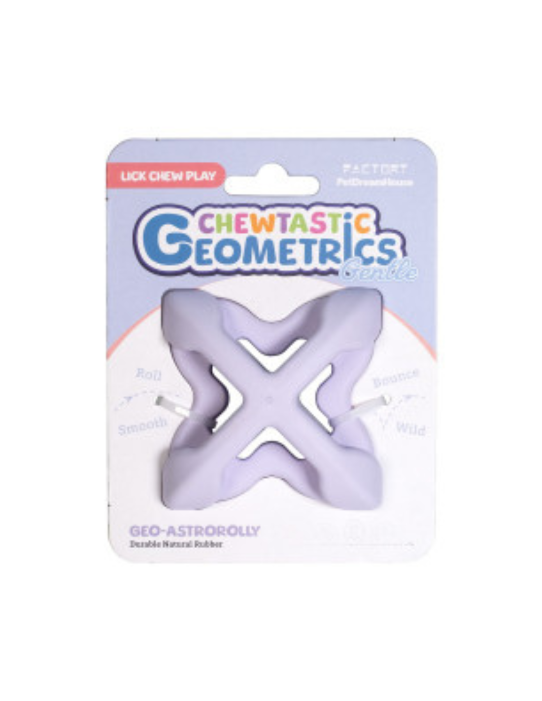 Chewtastic Geometrics Gentle Natural Rubber Soft - Paars