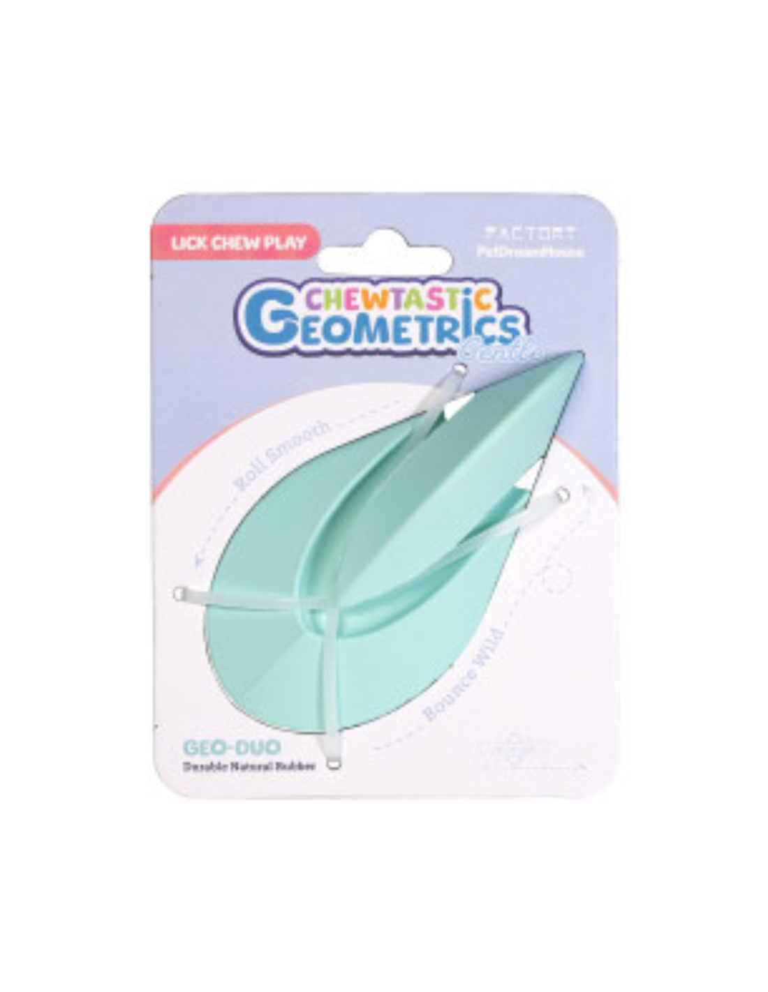 Chewtastic Geometrics Gentle Natural Rubber Soft - Mint Green