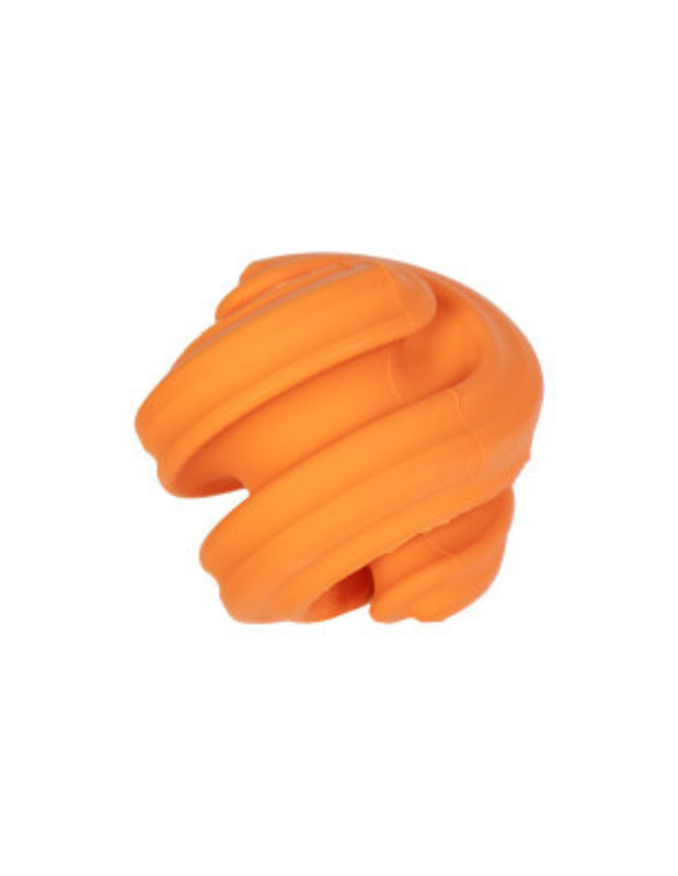 Oranje kauwspeeltje dat uitdaagt en vermaakt. Chewtastic Geometrics Natural Rubber - Oranje