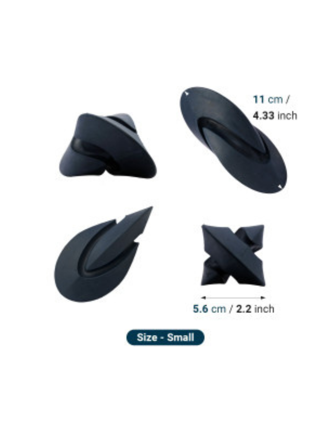 Kauwspeeltje te vullen met lekkers Chewtastic Geometrics Natural Rubber - zwart/donkerblauw