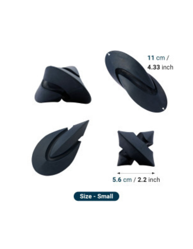 Kauwspeeltje te vullen met lekkers Chewtastic Geometrics Natural Rubber - zwart/donkerblauw