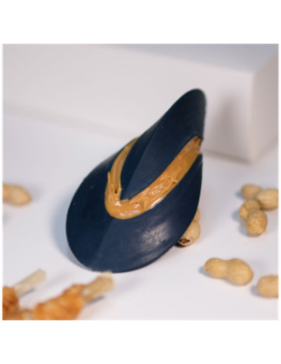 Kauwspeeltje te vullen met lekkers Chewtastic Geometrics Natural Rubber - zwart/donkerblauw