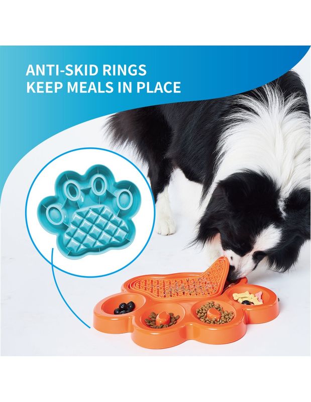 PAW 2-in-1 Slow Feeder &amp; Lick Pad Blue