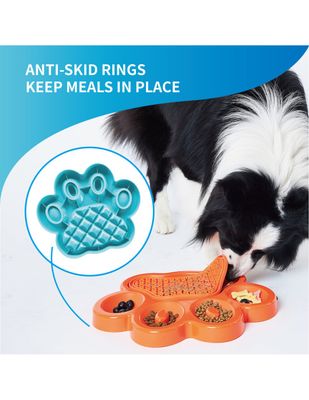 PAW 2-in-1 Slow Feeder &amp; Lick Pad Blue