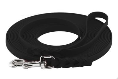 Grippy BioThane® honden wandellijn (zwart)